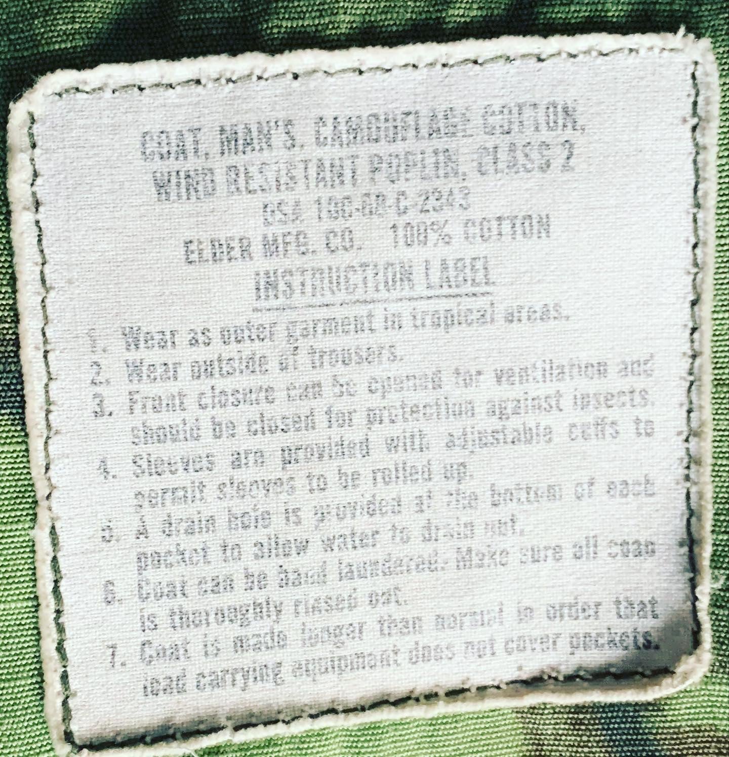 ERDL Camouflage US Marines Combat Jacket