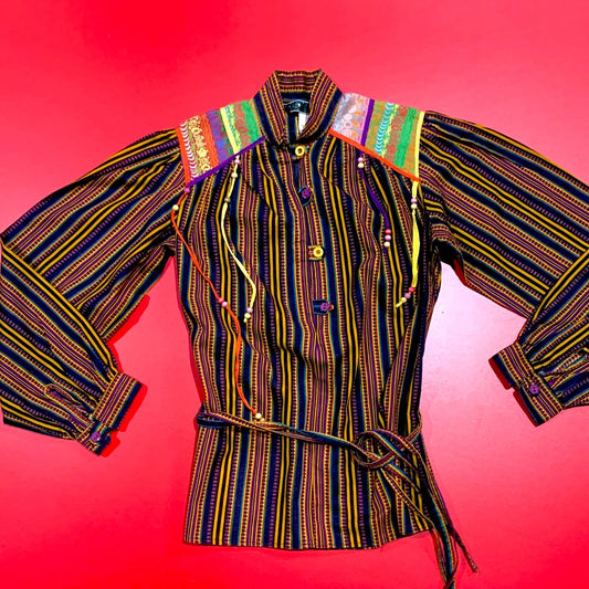 7t's Jeff Banks Boho/ Ethnic Style Shirt