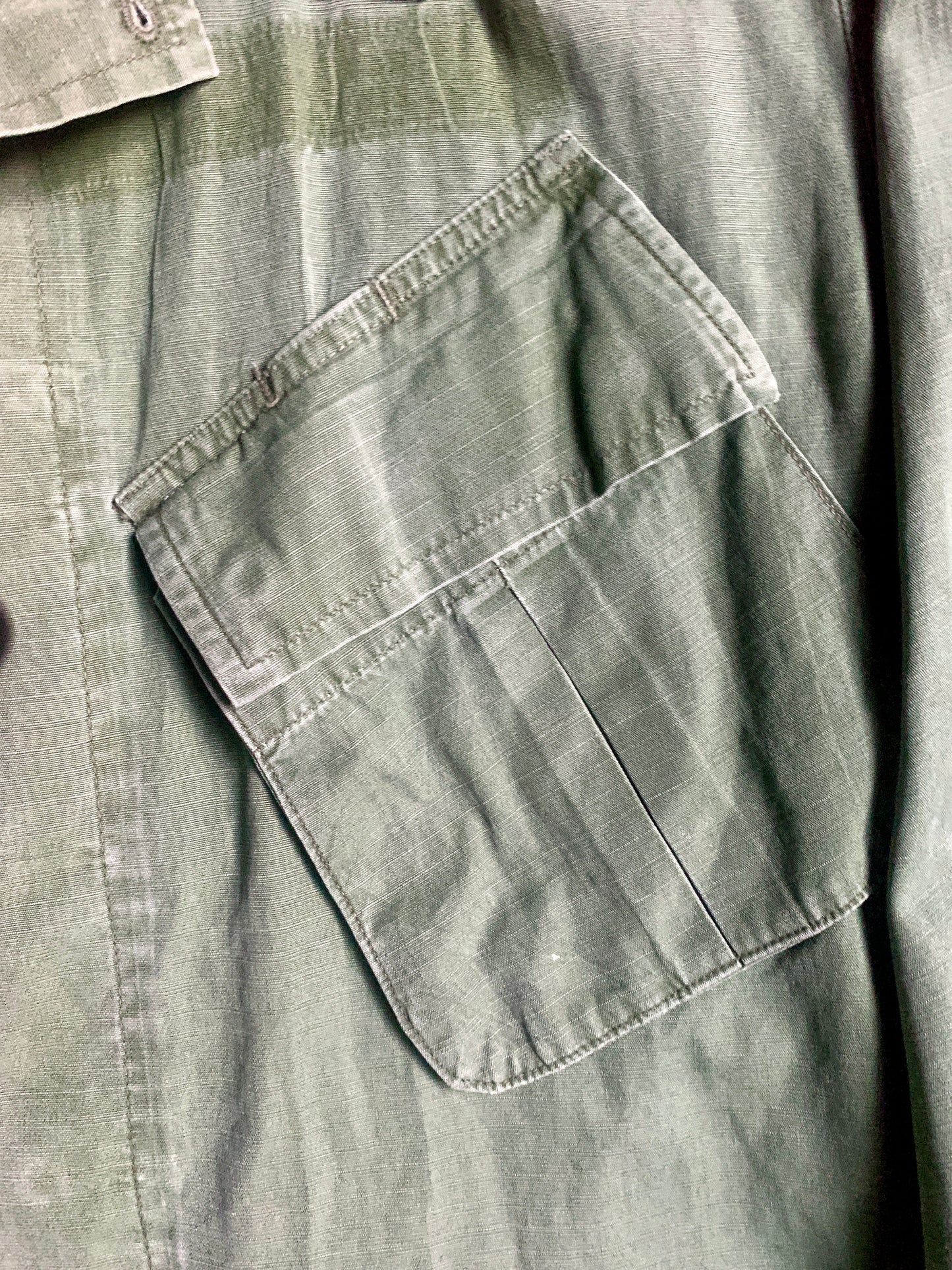 US Army Poplin Slant Pocket Fatigue Jacket 1969 Dated.