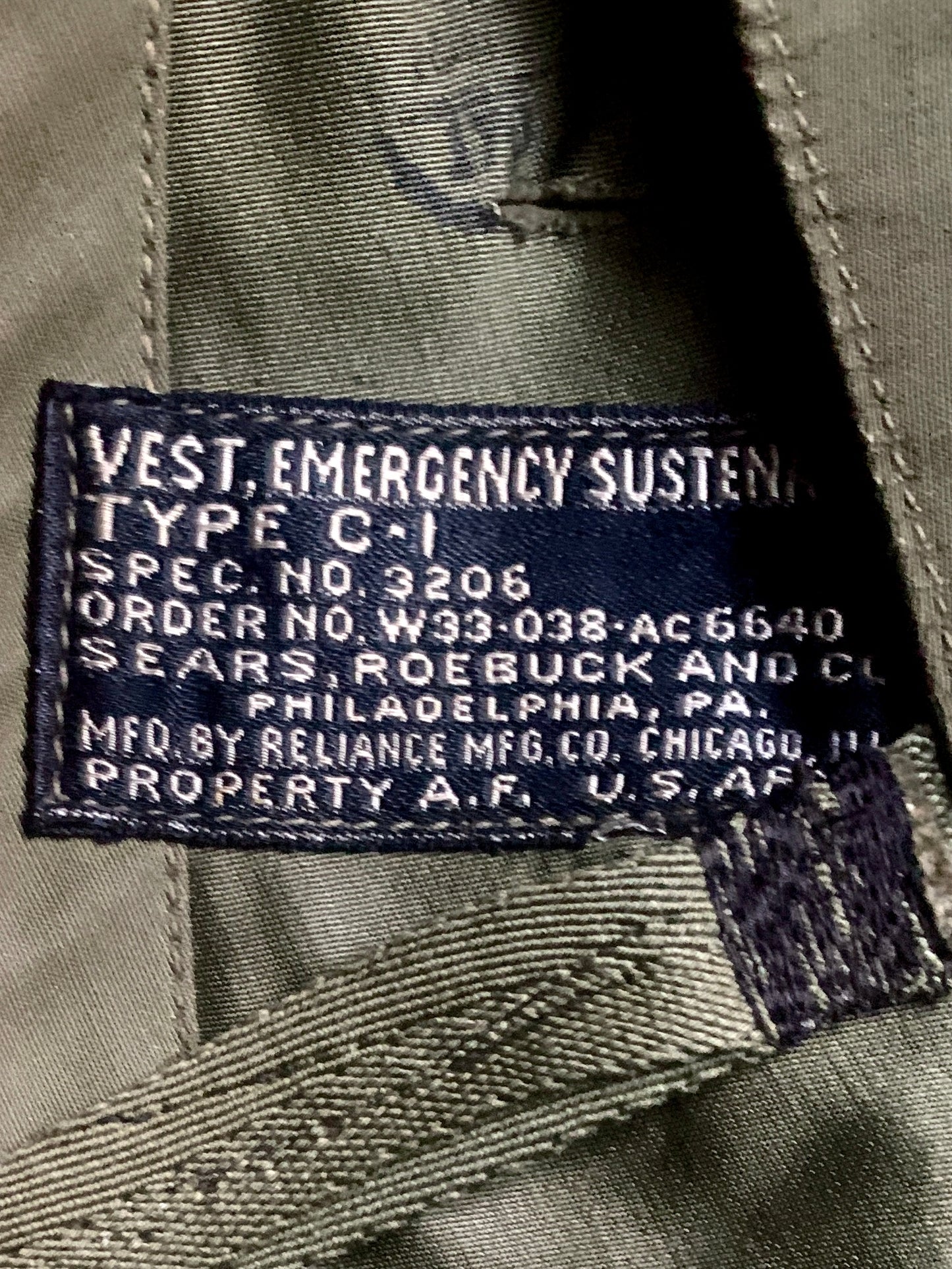 USAF Type C-1 Emergency Sustenance Vest