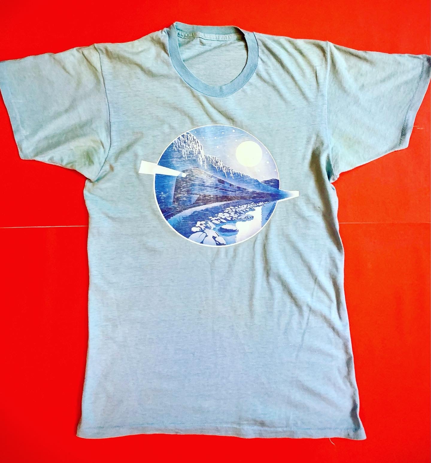70s Train Print T-Shirt