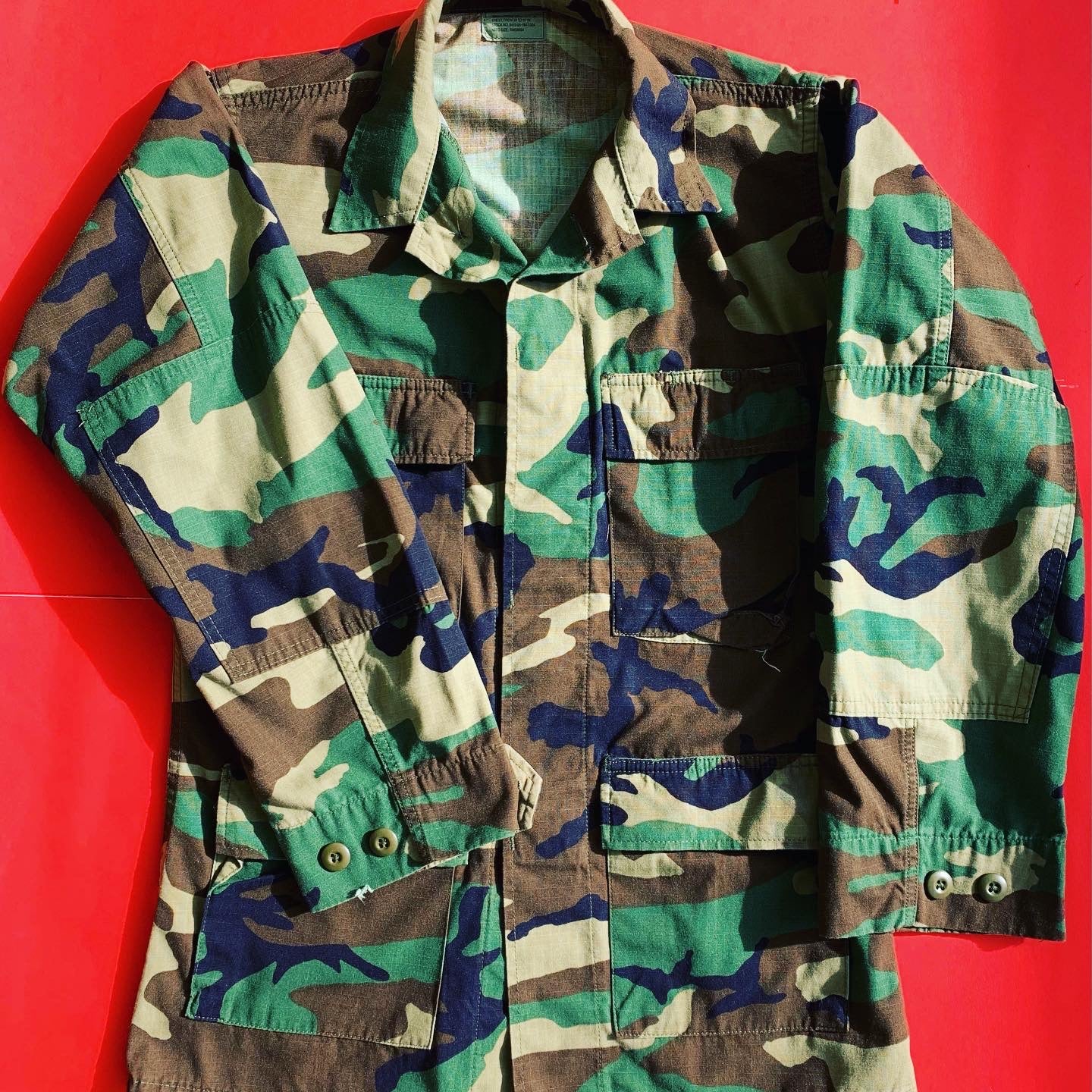 US Military Woodland Camo Rip-stop Shirt