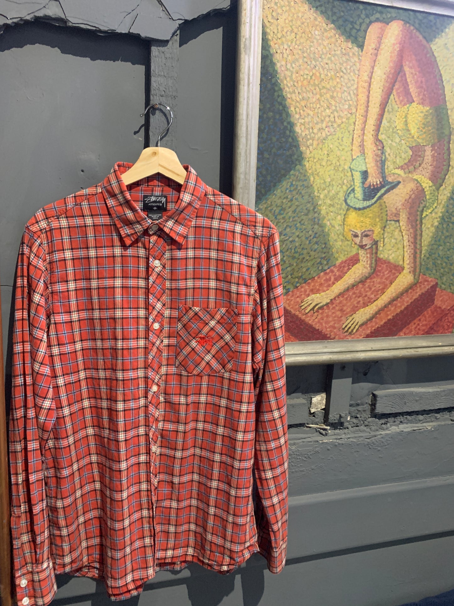 Stussy Red Checked Shirt
